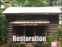 Historic Log Cabin Restoration  Mount Airy, North Carolina